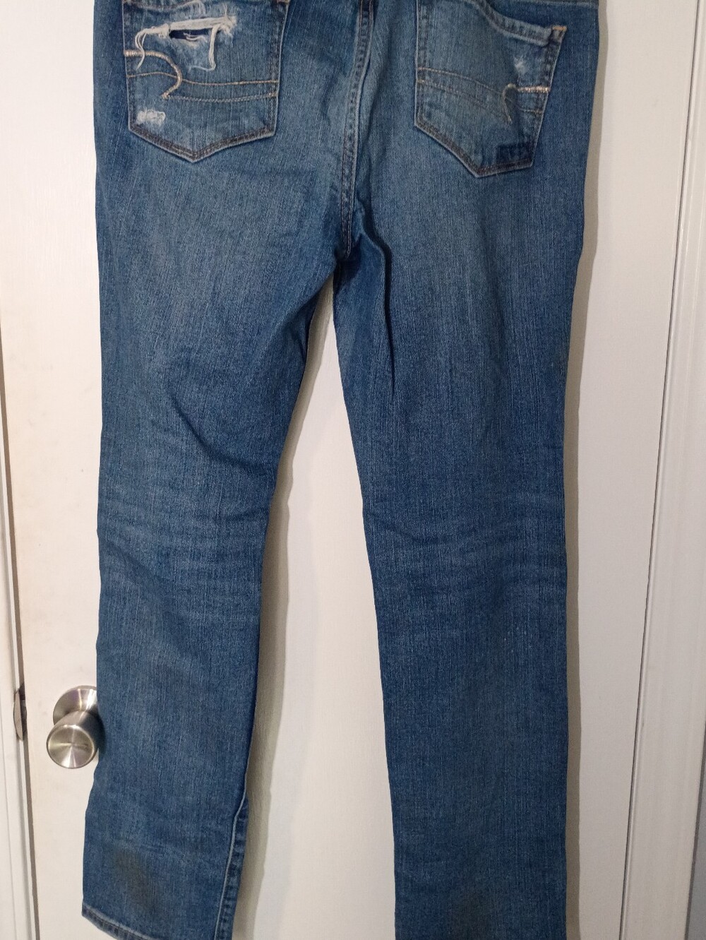 American Eagle Stretch Distressed Denim Jeans Jeans Size 12 Short image 6